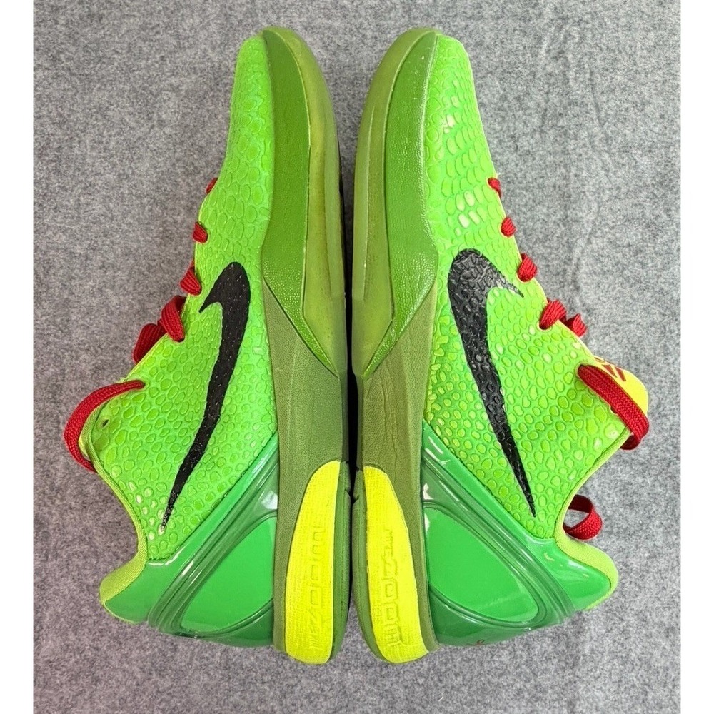 Nike‎ Zoom Kobe 6 Protro Grinch Green Apple Volt Crimson CW2190-300 Mens Size 12 - Picture 6 of 8
